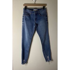 Current Air Ripped Hem Crop Skinny Jeans Size S